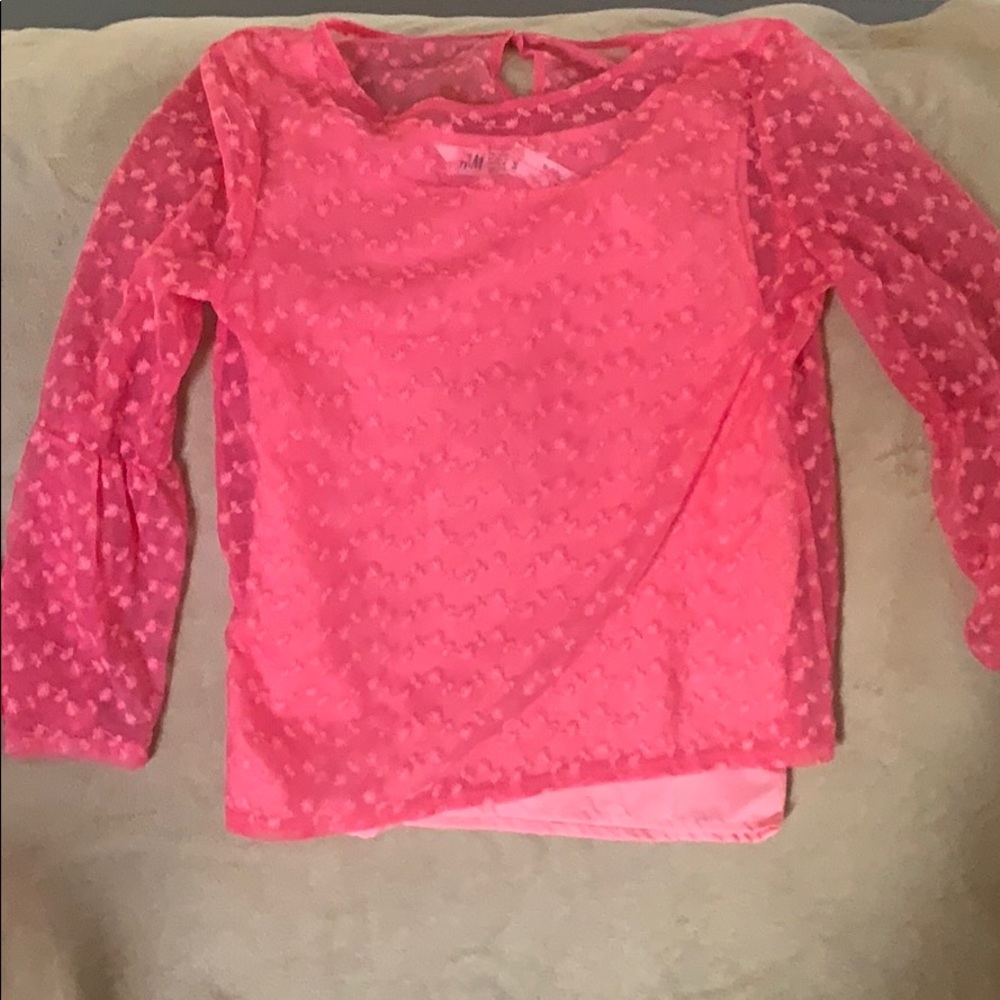 Girls dressy coral/ pink top